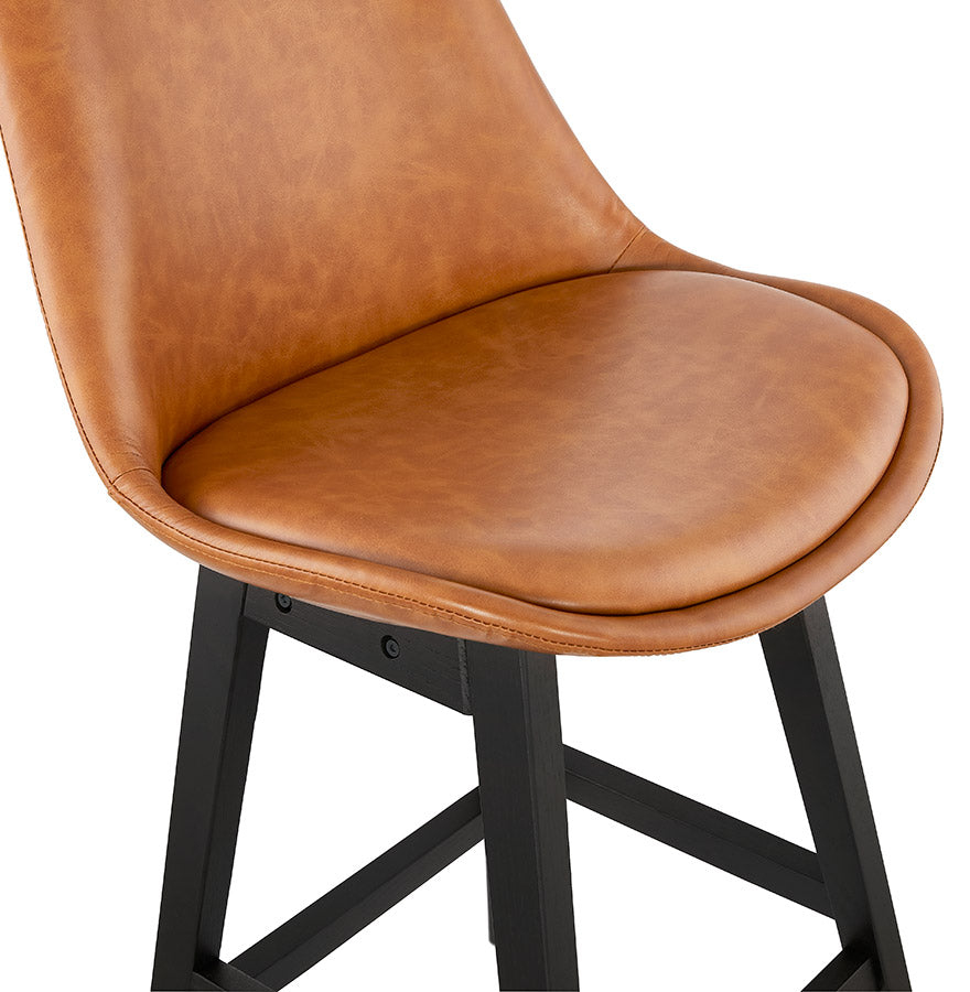 Barhocker JANIE - braun - Kunstleder