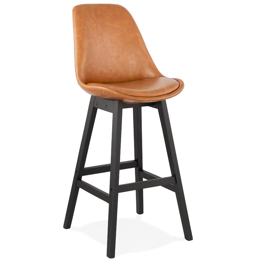 Barhocker JANIE - braun - Kunstleder