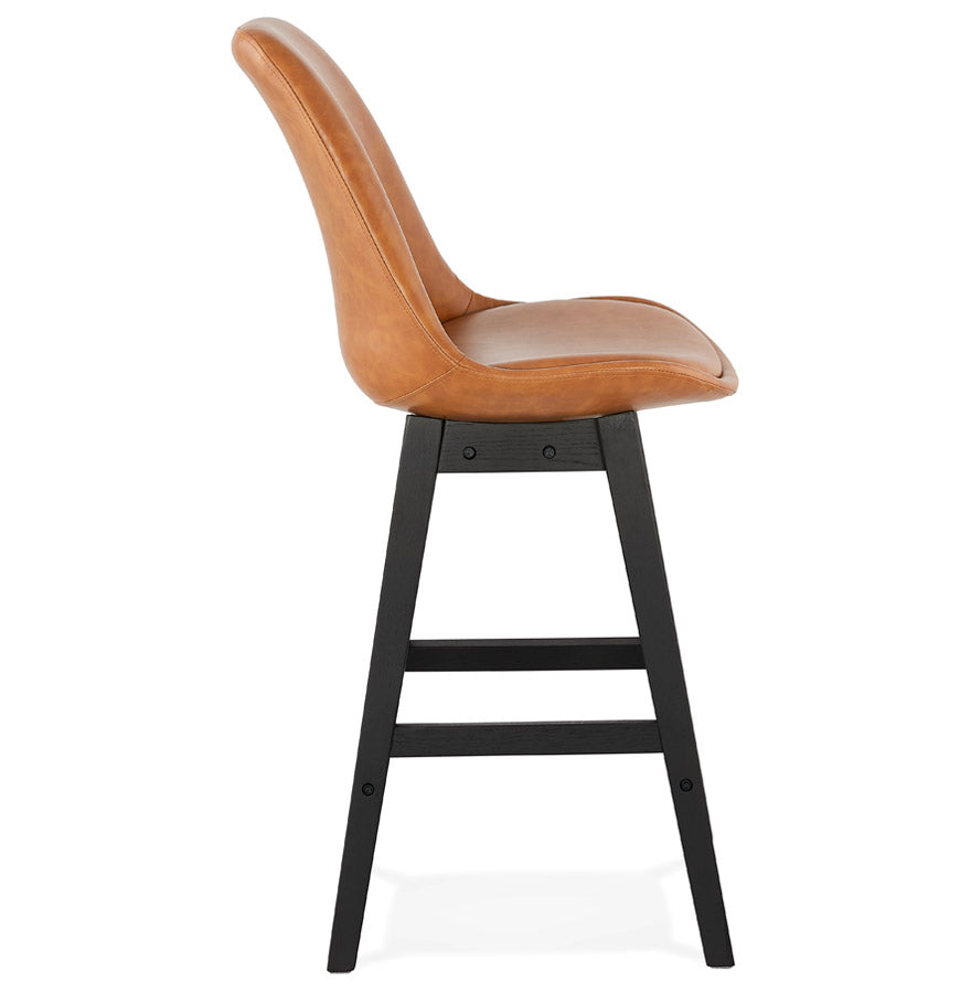 Barhocker JANIE MINI - braun - Kunstleder