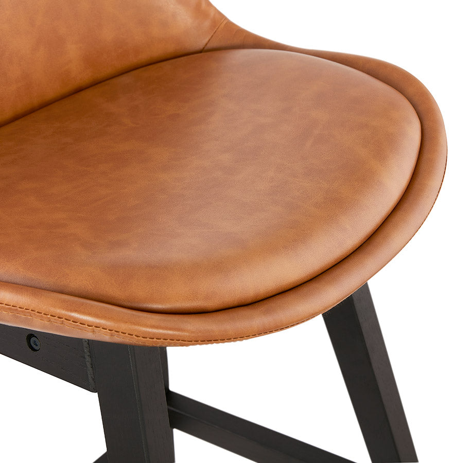 Barhocker JANIE MINI - braun - Kunstleder