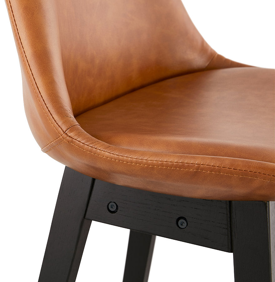 Barhocker JANIE MINI - braun - Kunstleder