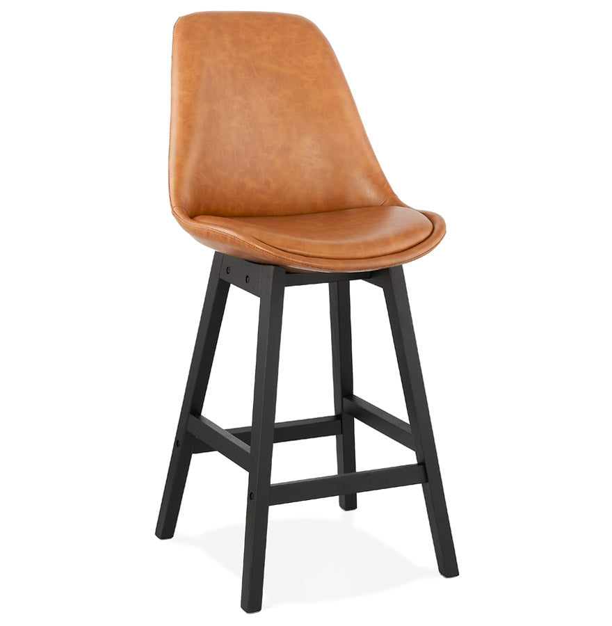 Barhocker JANIE MINI - braun - Kunstleder
