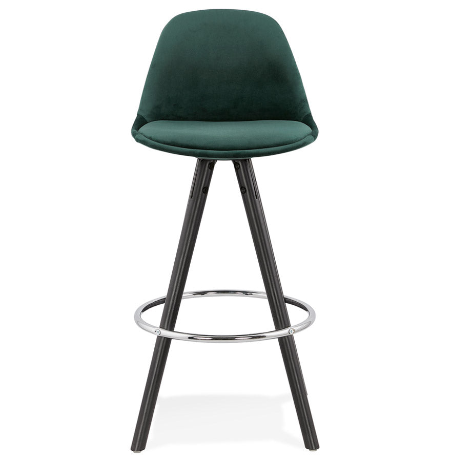 Bar stool FRANKY MINI - green - fabric - wood