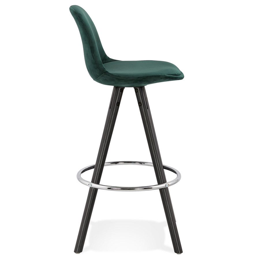 Bar stool FRANKY MINI - green - fabric - wood
