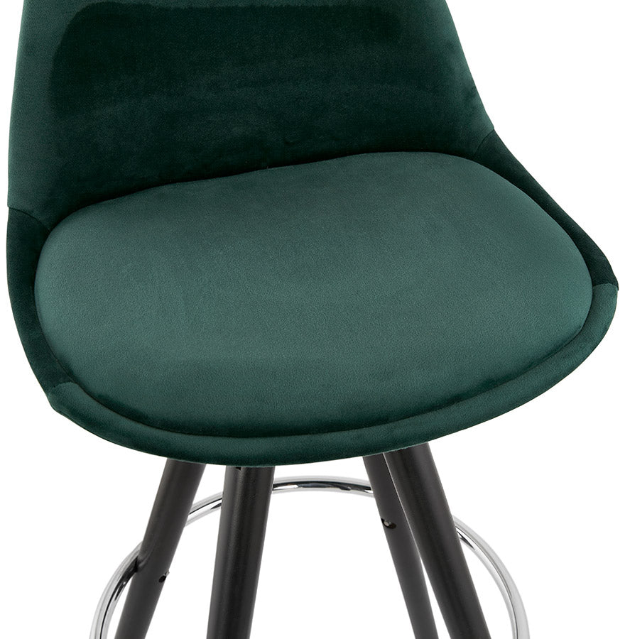 Bar stool FRANKY MINI - green - fabric - wood