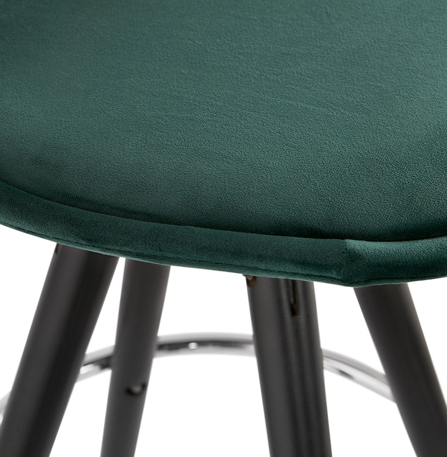 Bar stool FRANKY MINI - green - fabric - wood