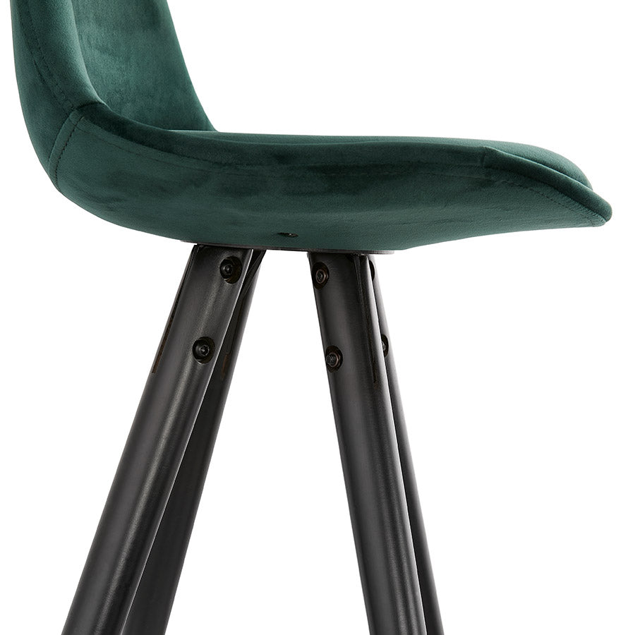 Bar stool FRANKY MINI - green - fabric - wood
