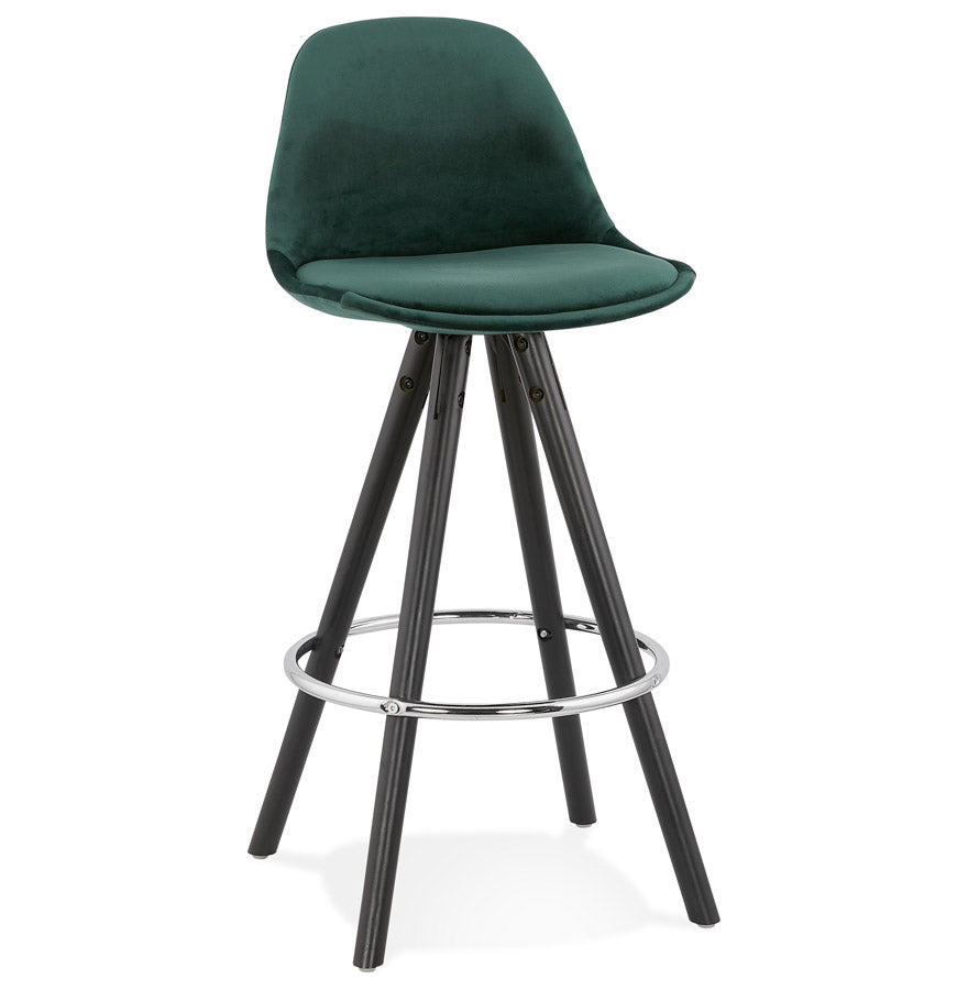 Bar stool FRANKY MINI - green - fabric - wood