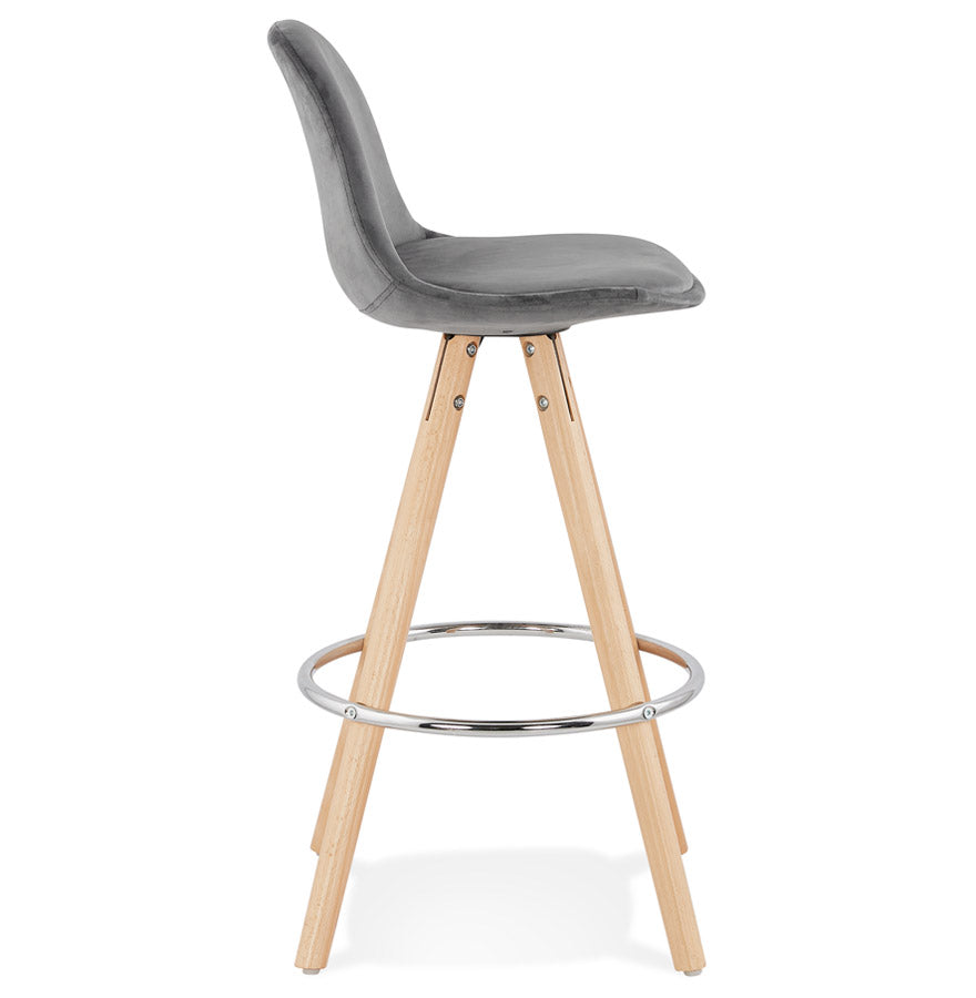 Barhocker FRANKY MINI - grau - Stoff