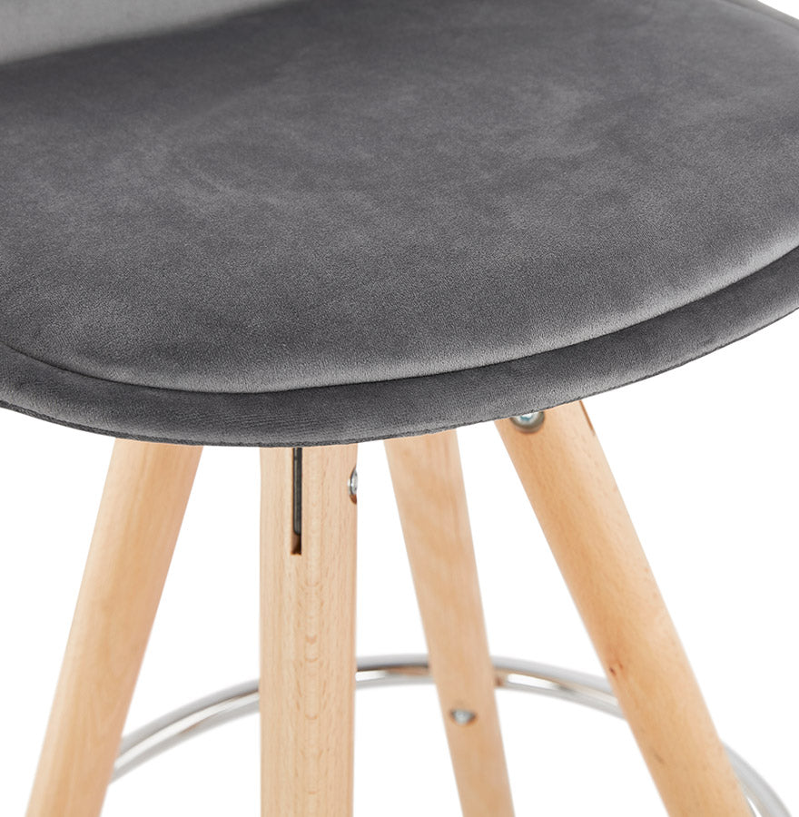 Barhocker FRANKY MINI - grau - Stoff
