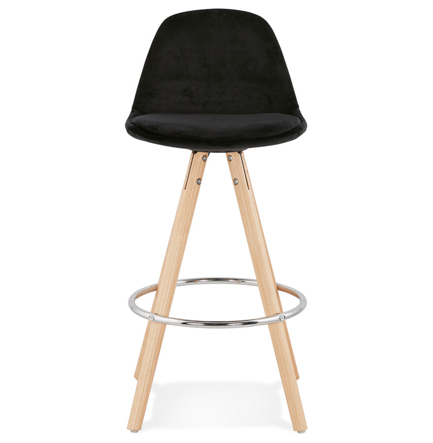 Barhocker FRANKY MINI - schwarz - Stoff - Holz
