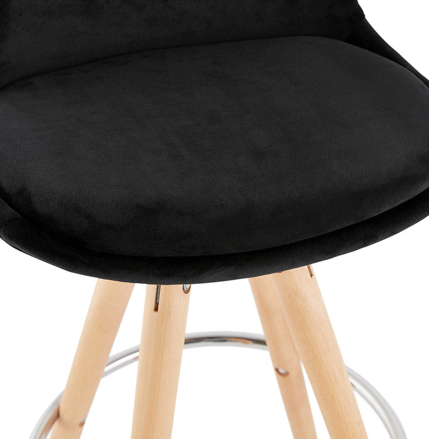 Barhocker FRANKY MINI - schwarz - Stoff - Holz