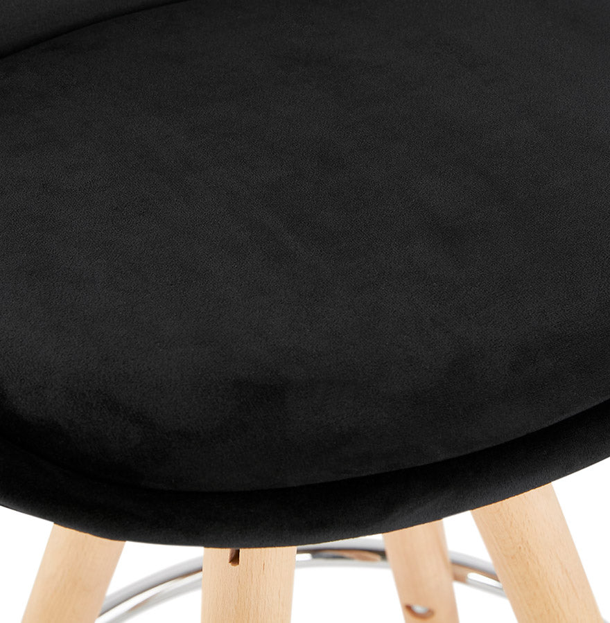 Barhocker FRANKY MINI - schwarz - Stoff - Holz
