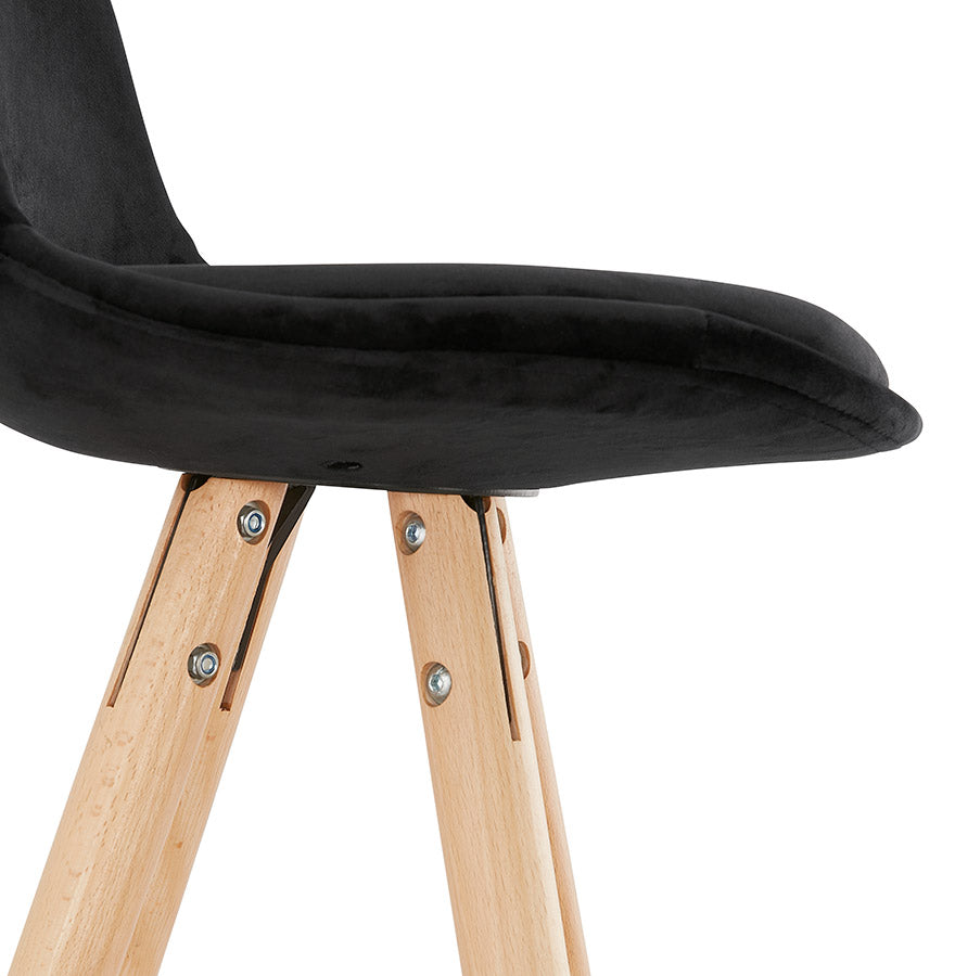 Barhocker FRANKY MINI - schwarz - Stoff - Holz