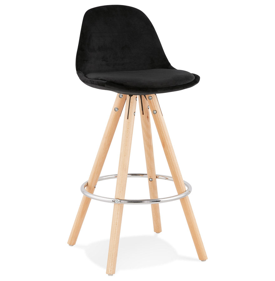 Barhocker FRANKY MINI - schwarz - Stoff - Holz