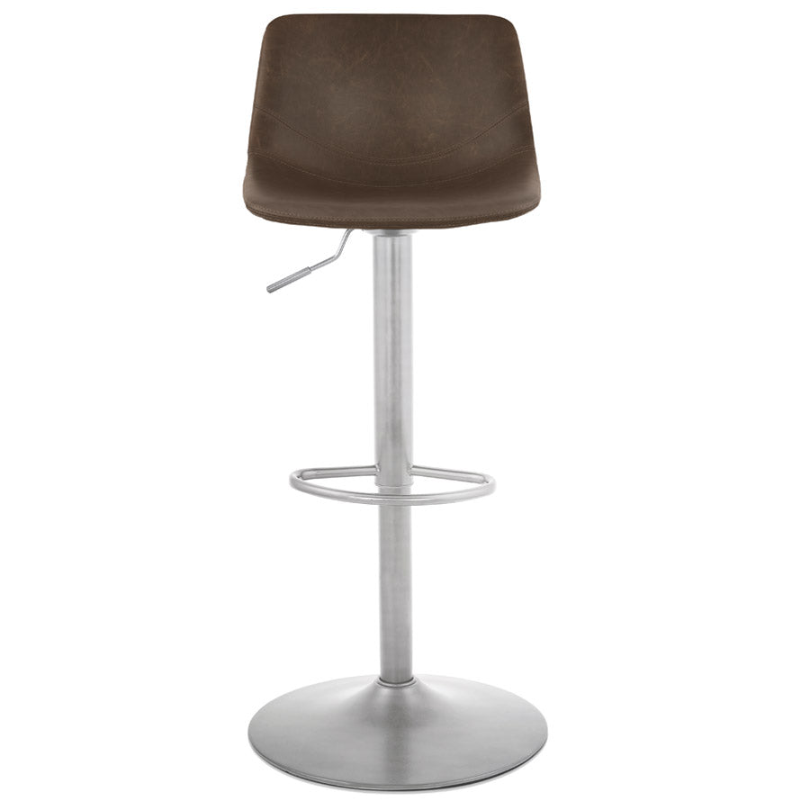 Bar stool OTENBA - brown - imitation leather