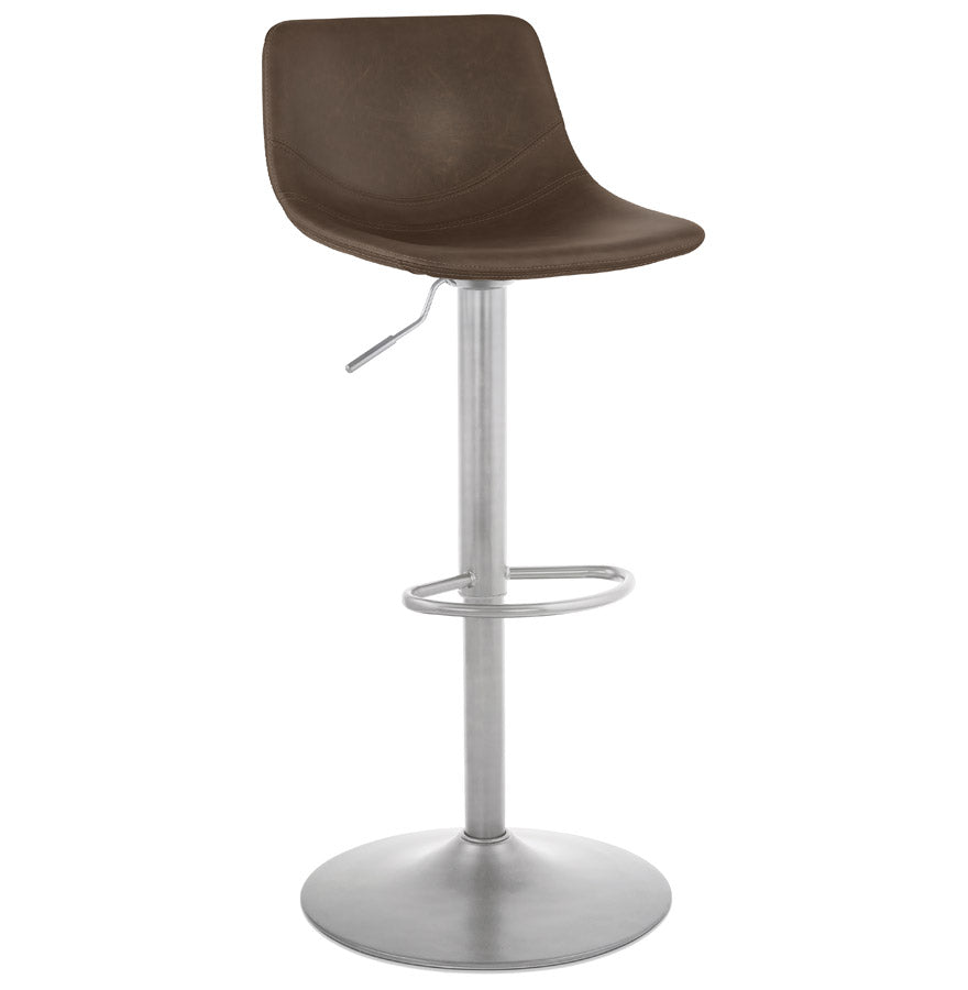 Bar stool OTENBA - brown - imitation leather