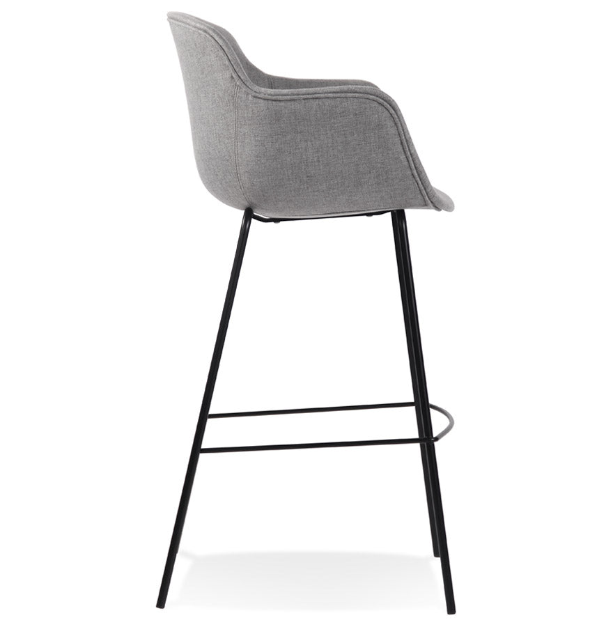 Bar stool LARGESS - light gray - fabric