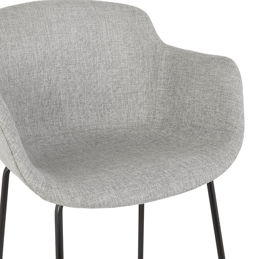 Bar stool LARGESS - light gray - fabric
