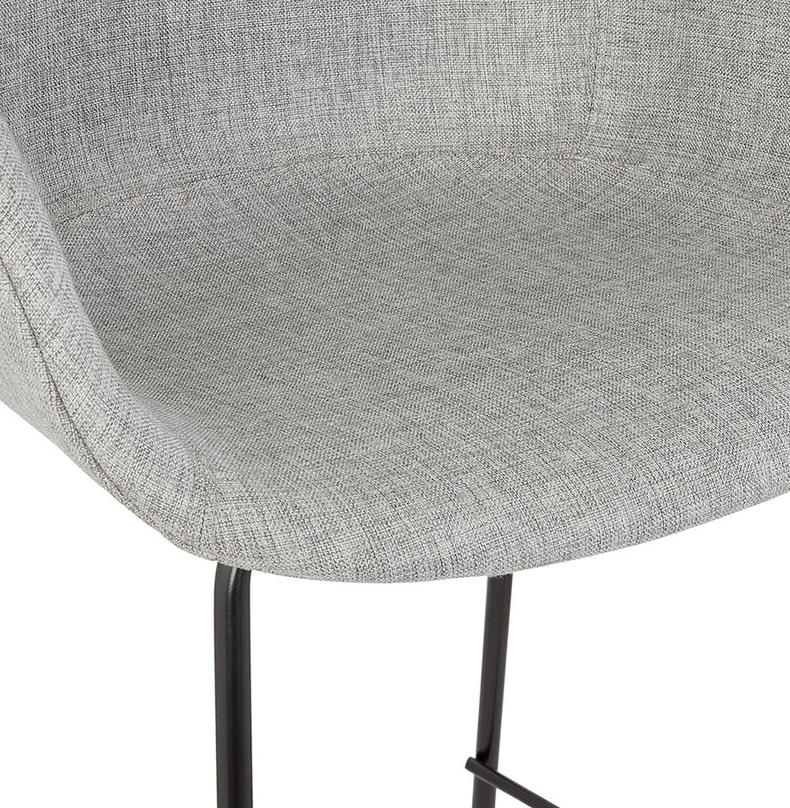 Bar stool LARGESS - light gray - fabric