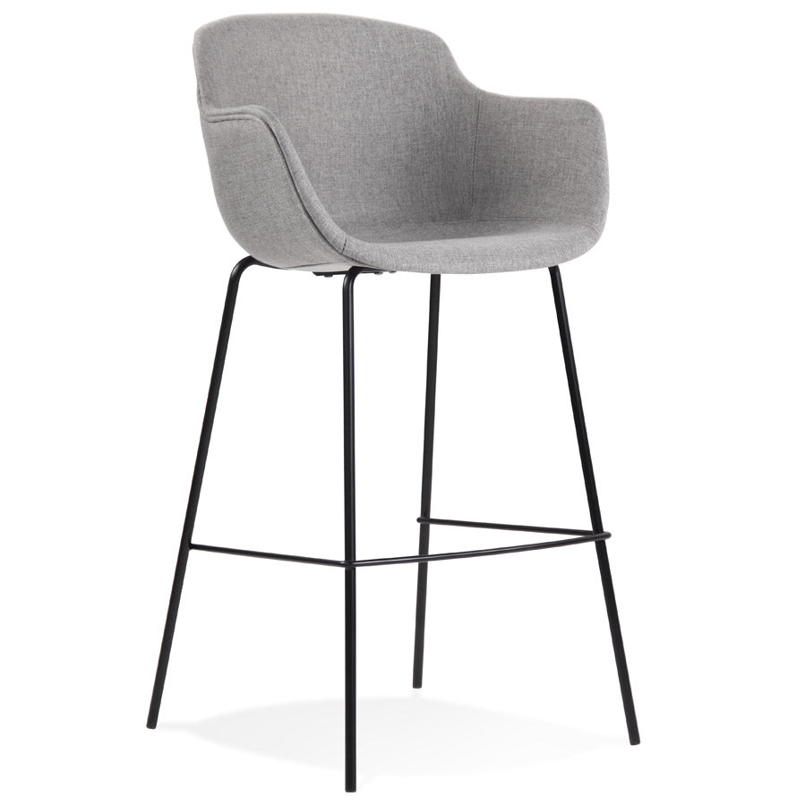 Bar stool LARGESS - light gray - fabric