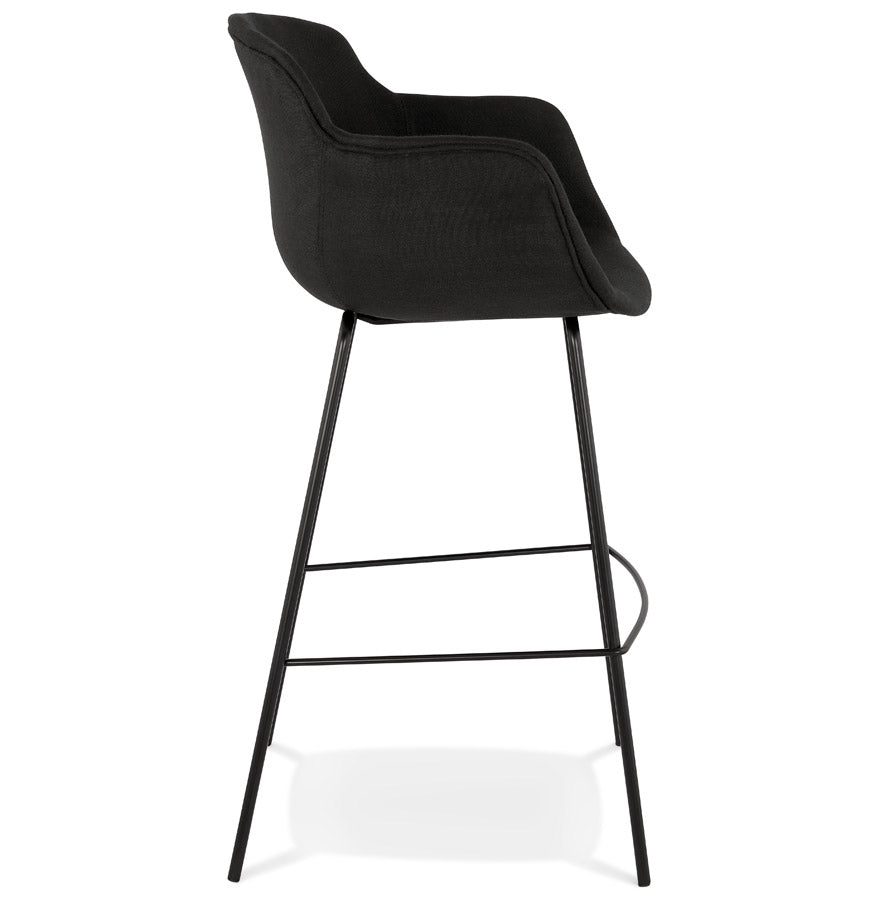 Barhocker LARGESS - schwarz - Stoff