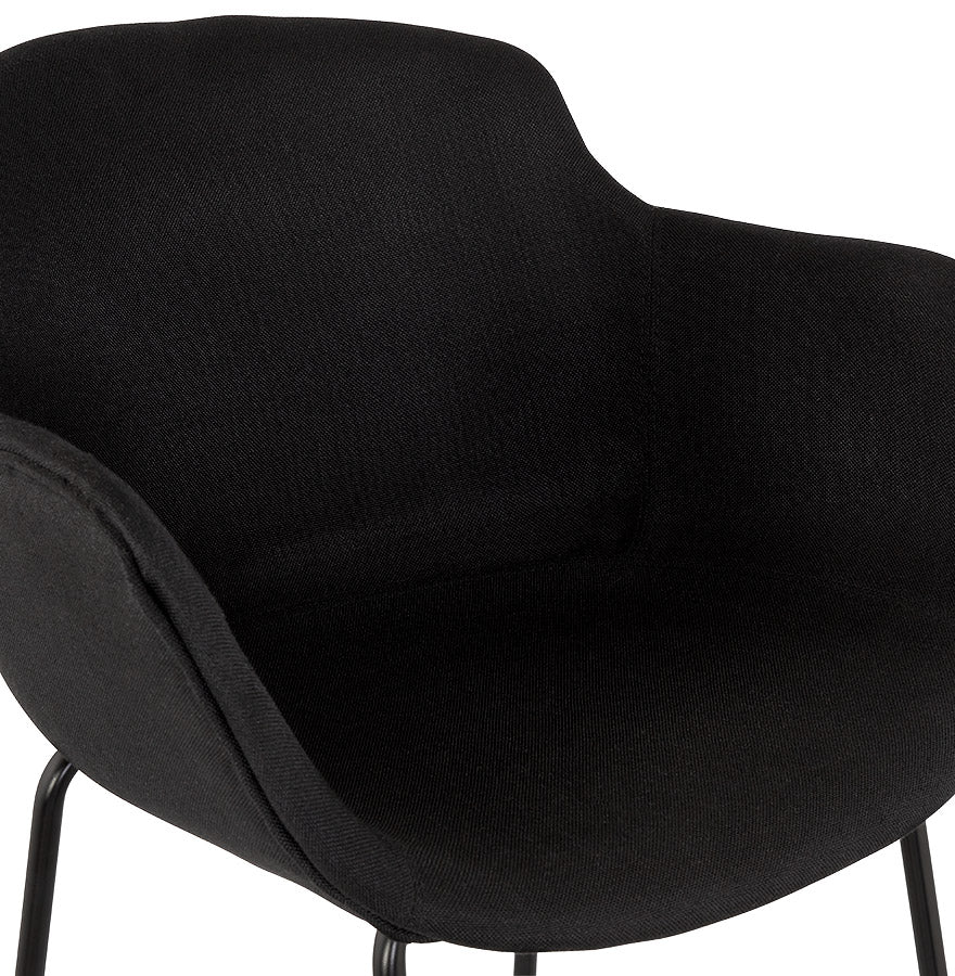 Barhocker LARGESS - schwarz - Stoff