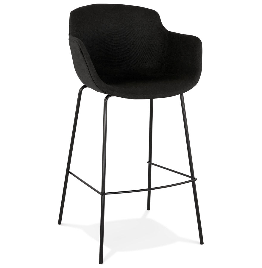 Barhocker LARGESS - schwarz - Stoff