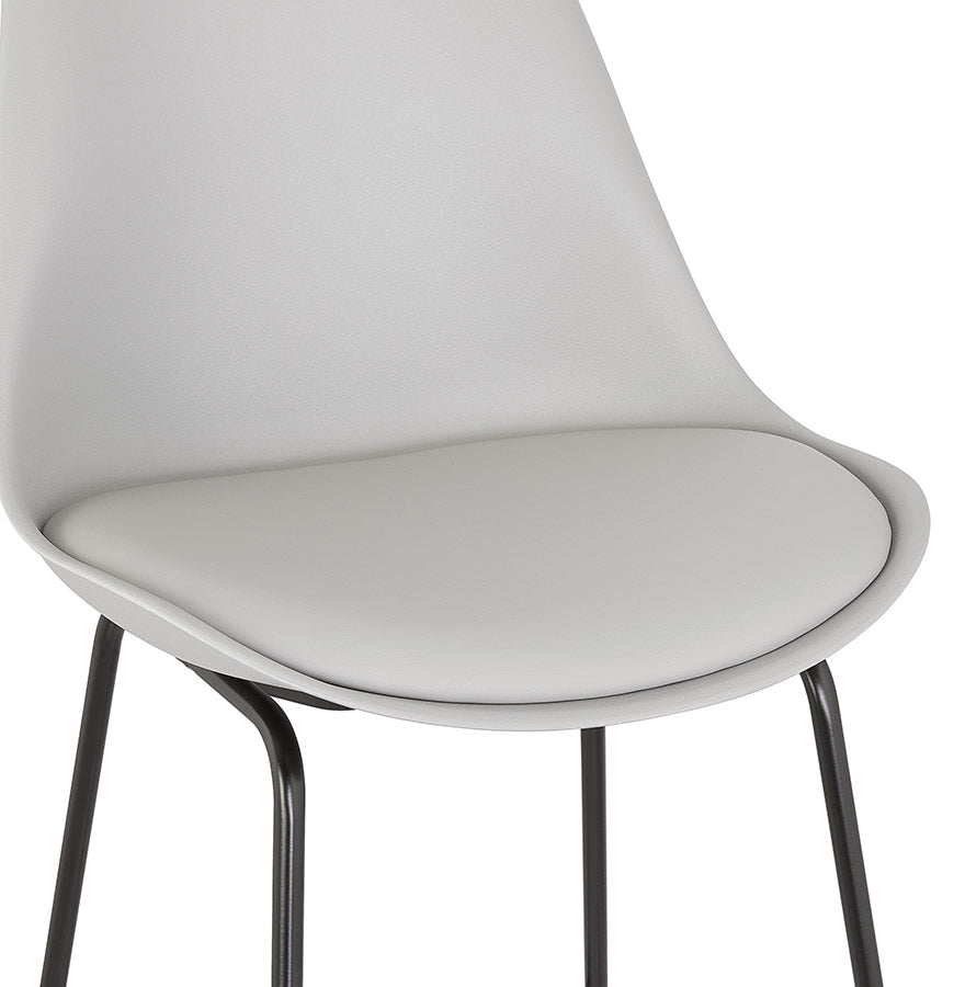 Bar stool PAUL - gray - fabric