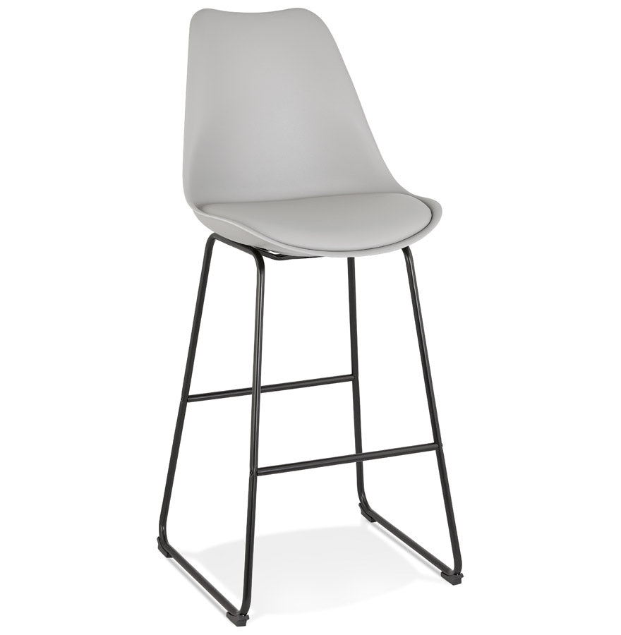 Bar stool PAUL - gray - fabric
