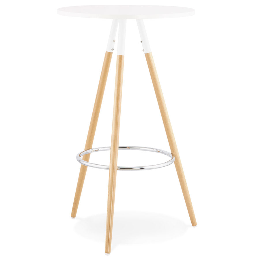 Bartafel LARRY - wit - hout