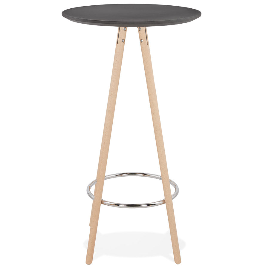 Bartafel DEBOO - zwart - hout