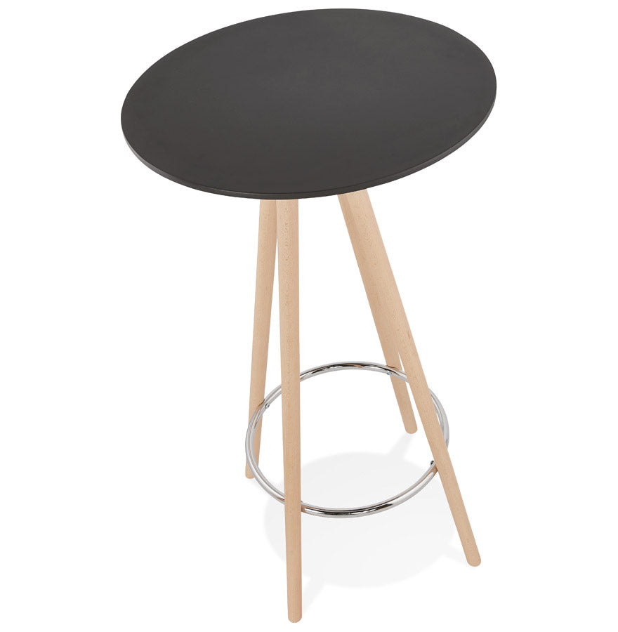 Bartafel DEBOO - zwart - hout