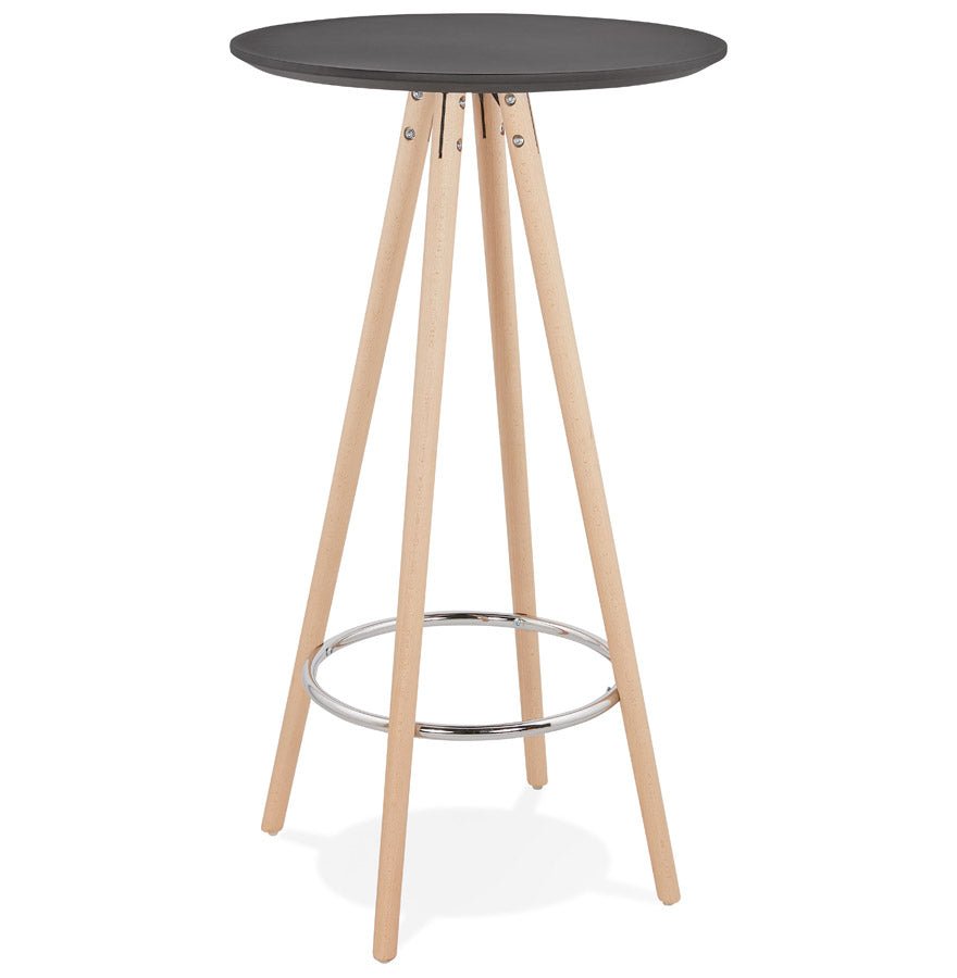 Bartafel DEBOO - zwart - hout