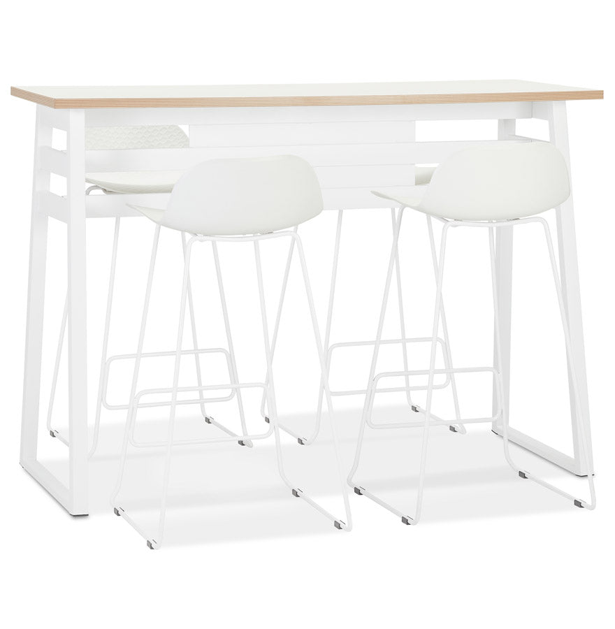 Bartafel MAYO - wit - hout