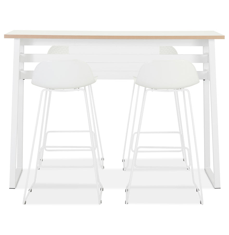 Bartafel MAYO - wit - hout