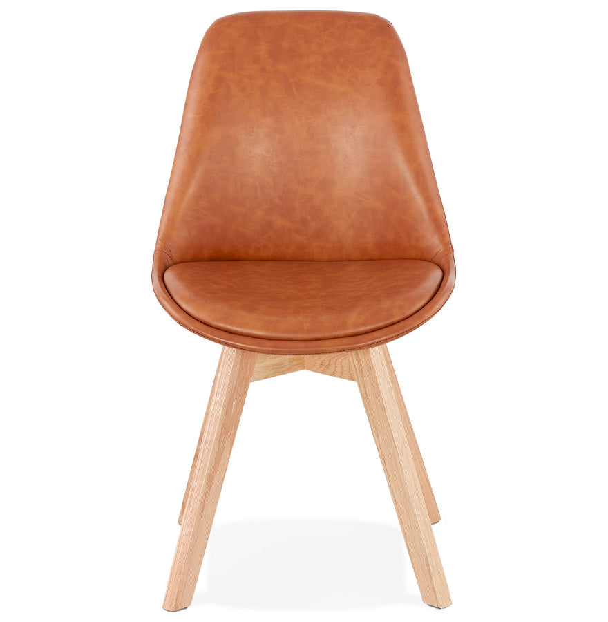 Chair MANITOBA - brown - imitation leather