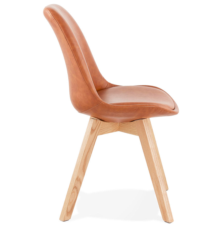 Chair MANITOBA - brown - imitation leather