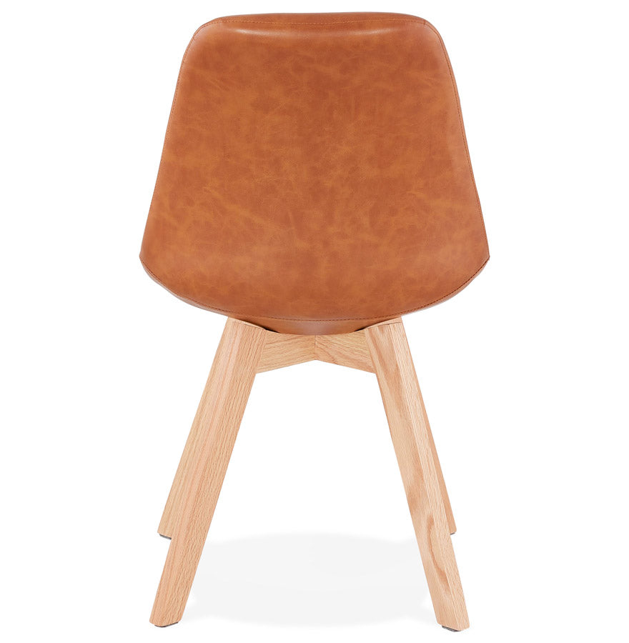 Chair MANITOBA - brown - imitation leather