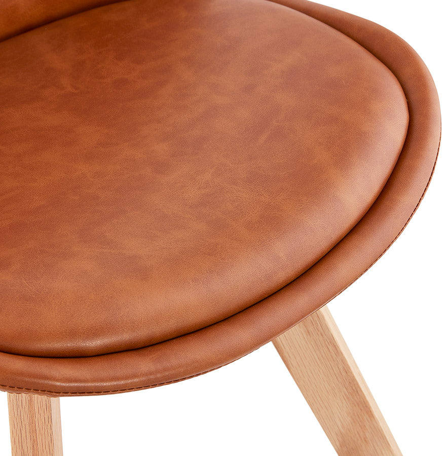 Chair MANITOBA - brown - imitation leather