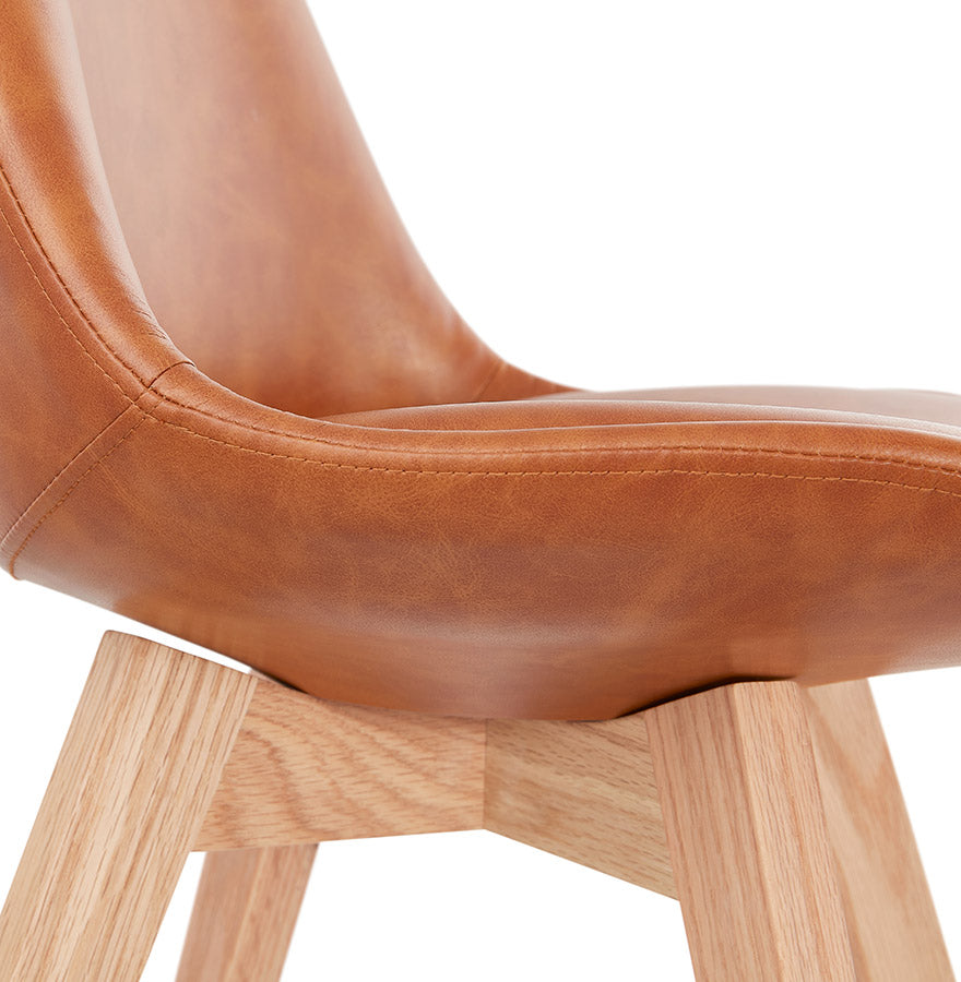 Chair MANITOBA - brown - imitation leather