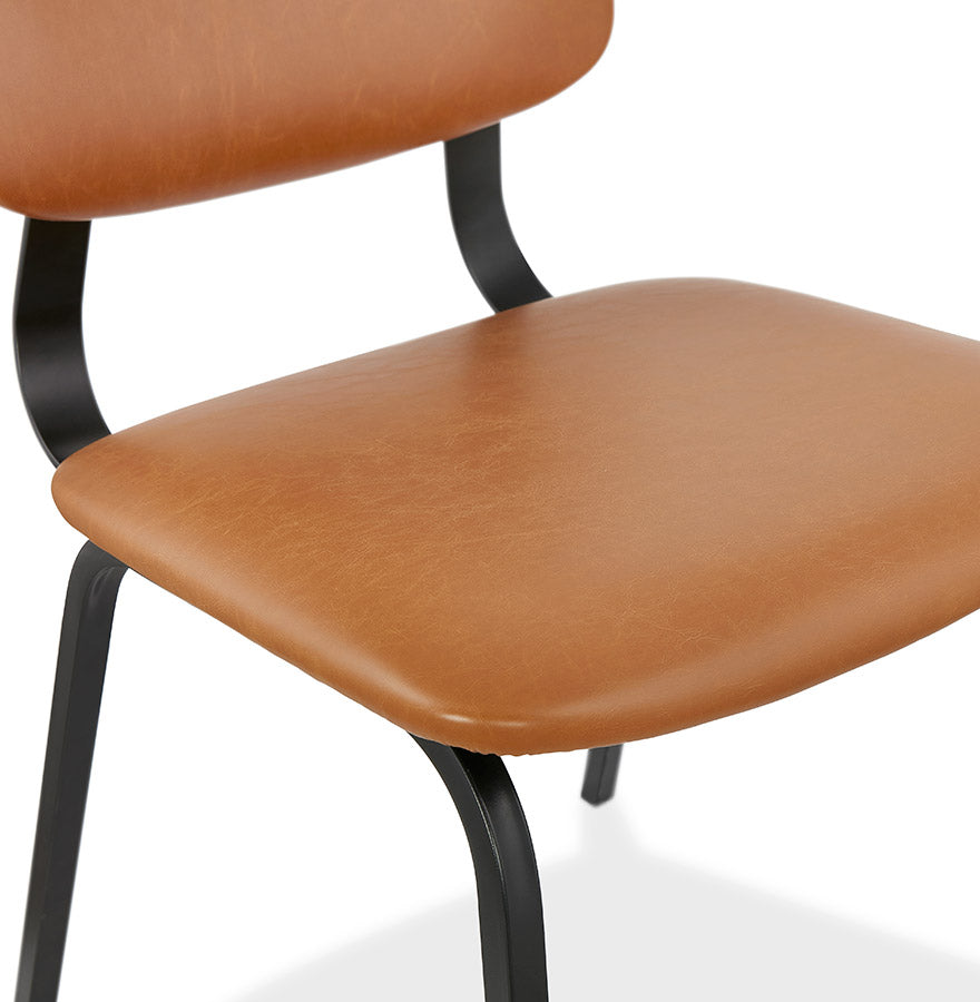 Chair COATI - brown - imitation leather