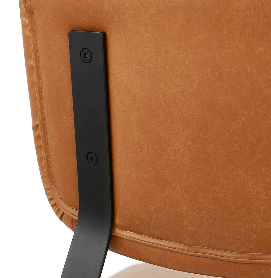 Chair COATI - brown - imitation leather