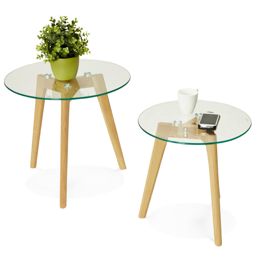 Coffee and/or side table IGGY - transparent - glass