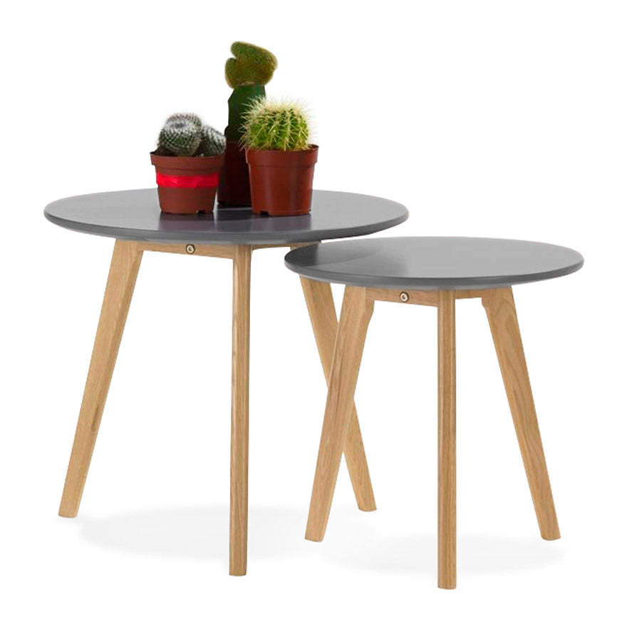 Salon- en/of bijzettafel ESPINO - donkergrijs - hout