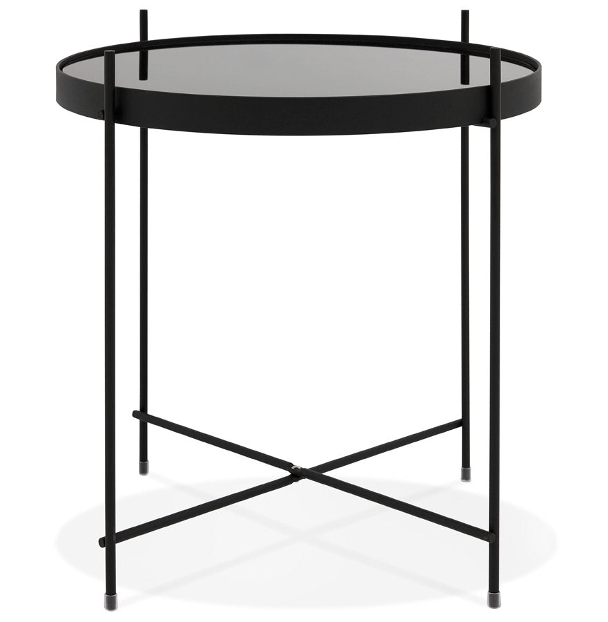 Bijzettafel ESPEJO MINI - zwart - glas