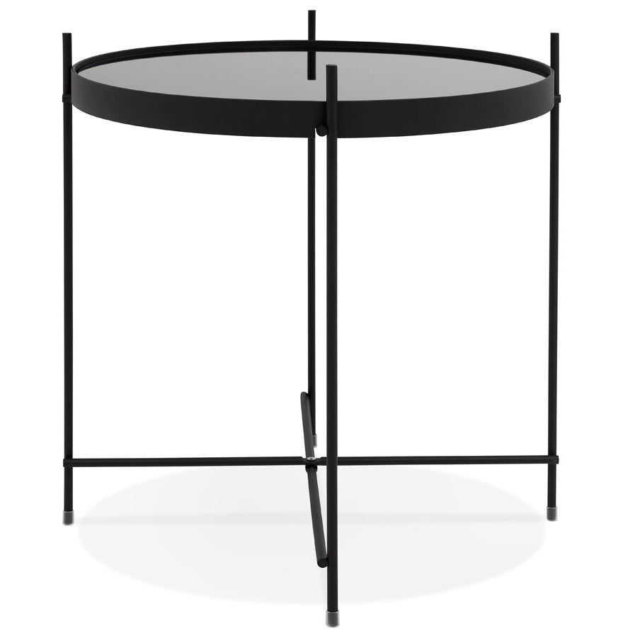 Bijzettafel ESPEJO MINI - zwart - glas