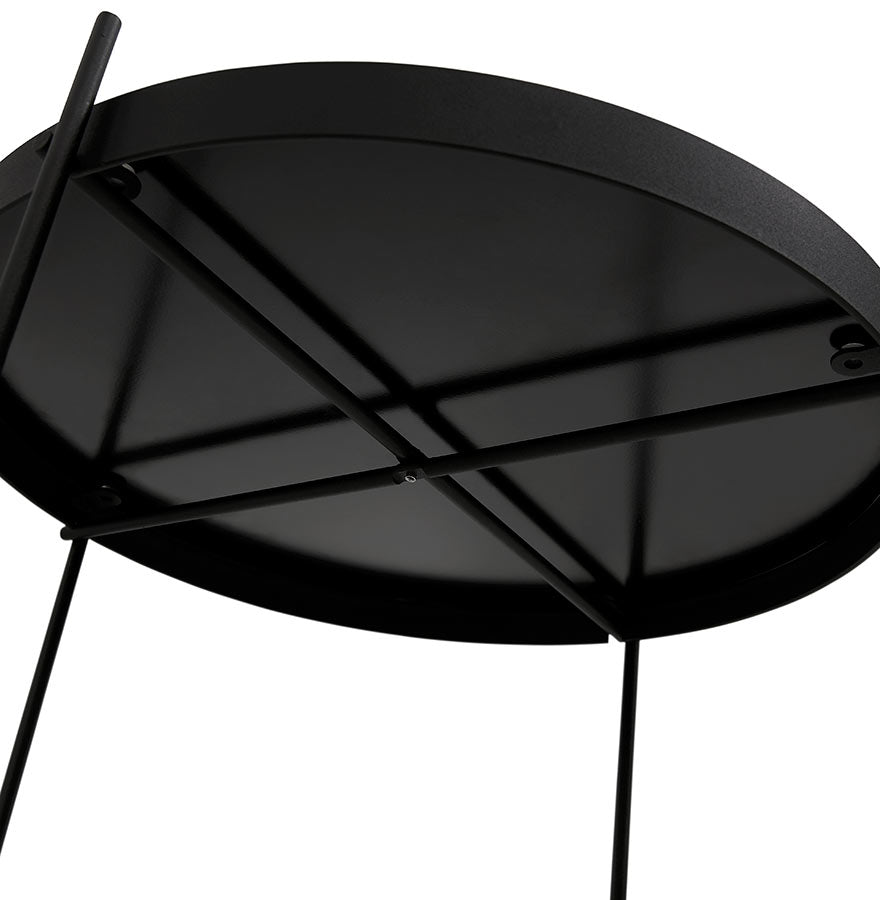 Bijzettafel ESPEJO MINI - zwart - glas
