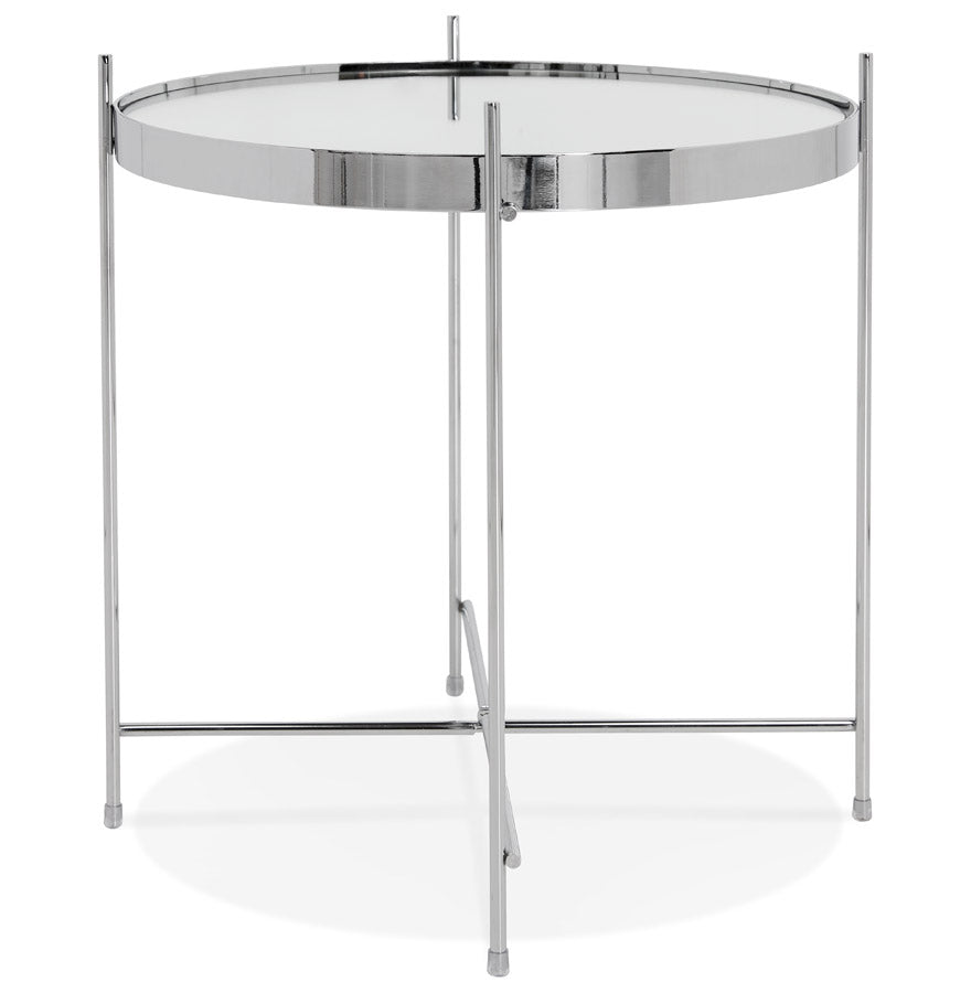 Bijzettafel ESPEJO MINI- chrome - glas