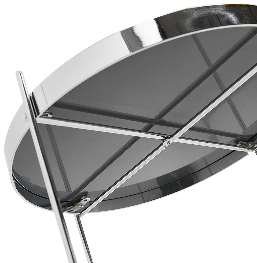 Bijzettafel ESPEJO MINI- chrome - glas